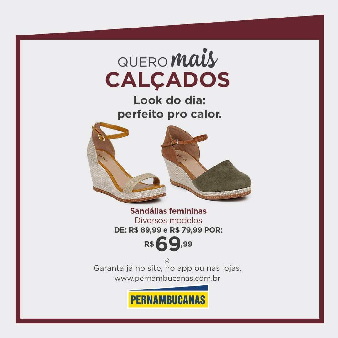 pernambucanas calçados